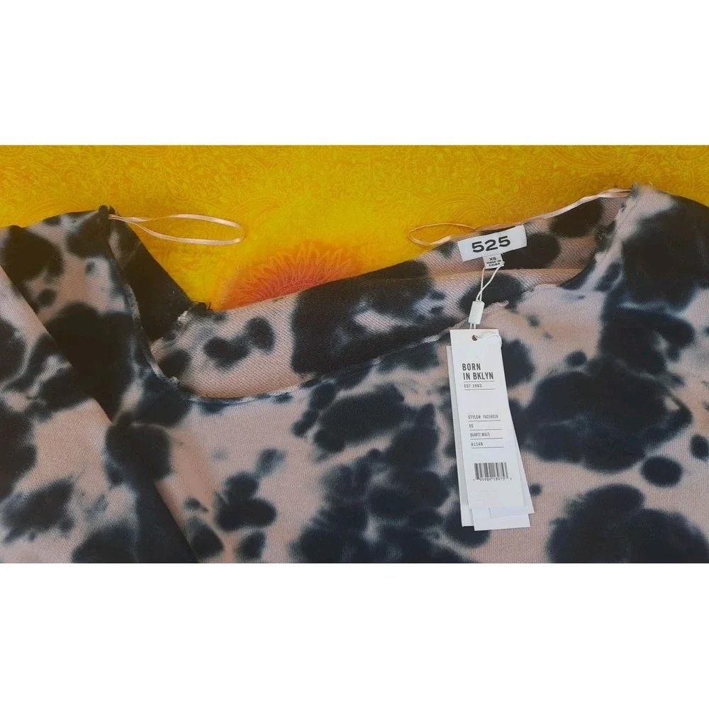 525 America Revolve Monochrome Tie-Dye Pink‎ And Black Sweatshirt Size XSmall